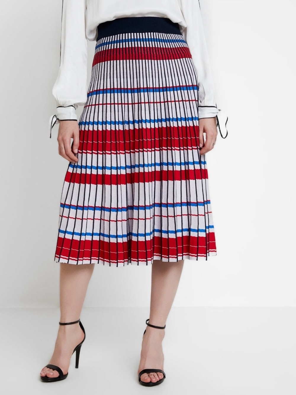 Banana Republic Pleated Knit Midi Skirt